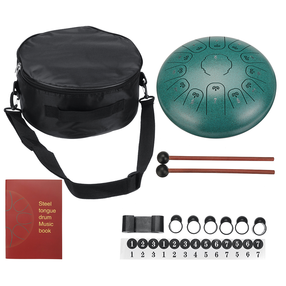 12 Inch 13 Notes C Tone Steel Tongue Percussion Drum Handpan Instrument with Drum Mallets