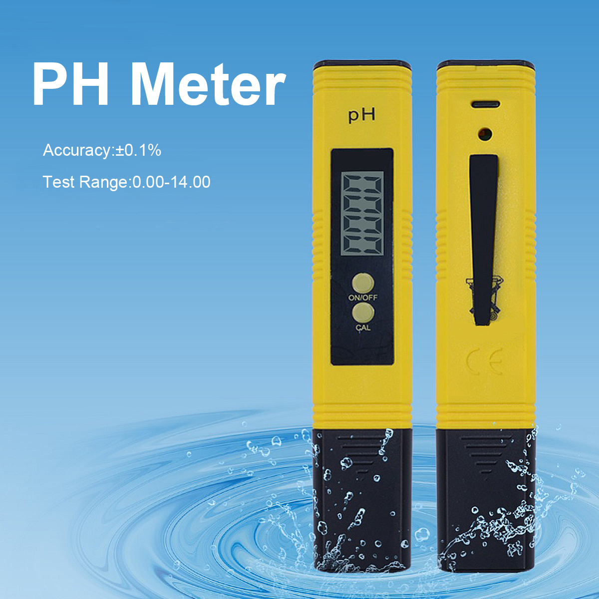 Portable Digital Electric PH Meter LCD Water Hydroponics Aquarium Pool Quality Tester