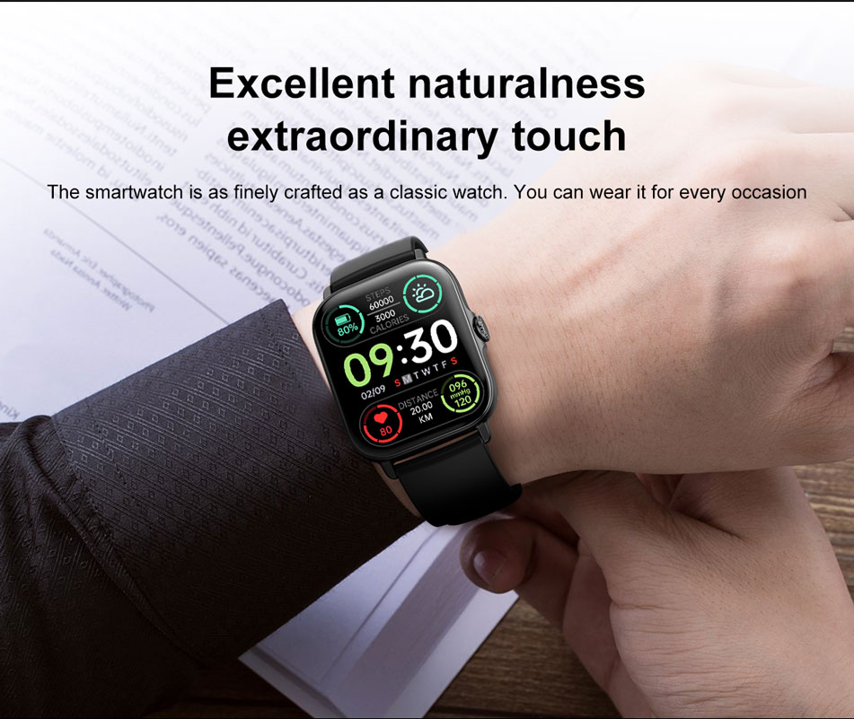SENBONO GTS3 Pro 1.81 inch 60Hz Refresh Screen bluetooth Call AI Voice Assistant Heart Rate Blood Pressure SpO2 Monitor Music Playback BT5.1 Smart Watch