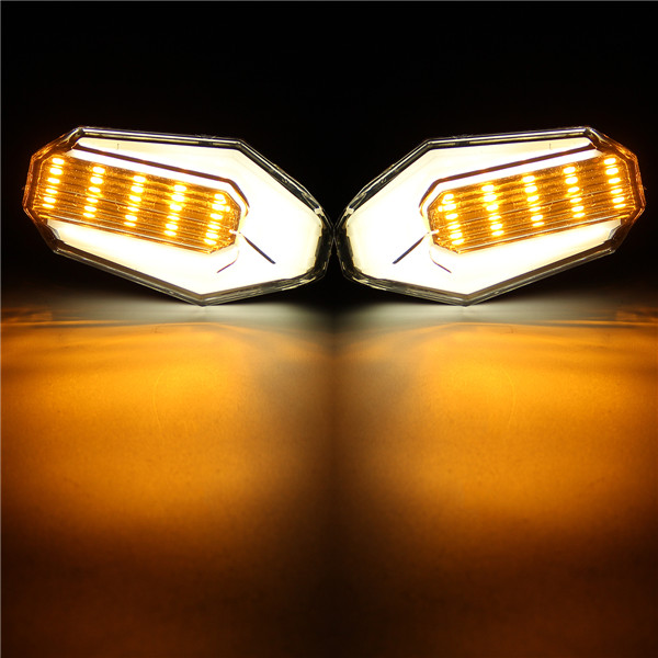 1 Pair 12V Universal Motorcycle LED Turn Signal Indicator Lights Taillights Brake Lights 