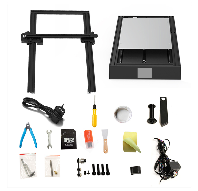 HUAXU3D® X2 DIY 3D Printer Kit with 300mm*300mm*400mm Print Size/3.5-inch Colorful Screen Support SD Card Connect/Power Resum Fuction