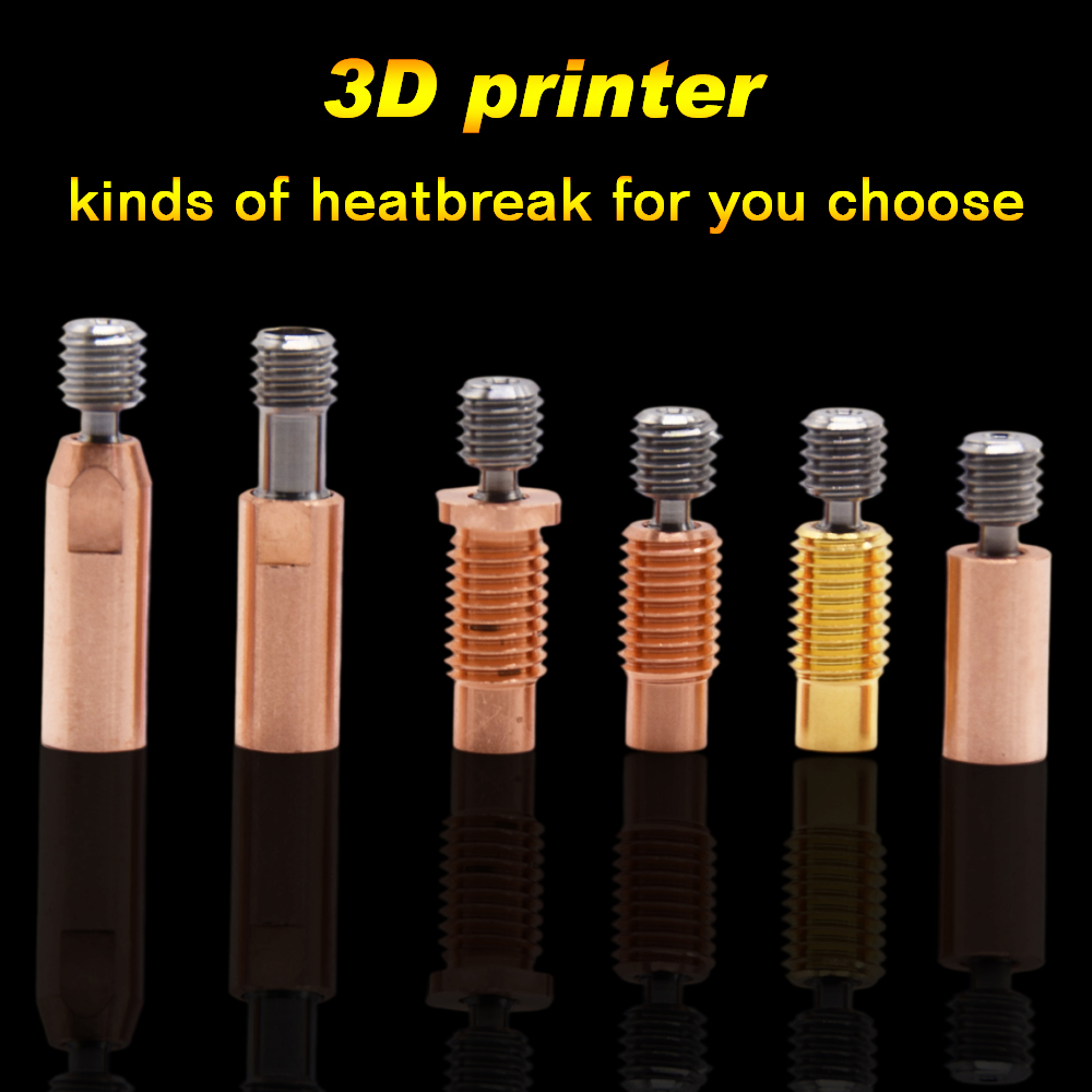 Ender3 CR10 V6 Bi-Metal Insulated Titanium Alloy Copper Throat for E3D V6 CR10 ENDER 5/3 CR-10S 1.75/4.1MM Hotend 3D Printer