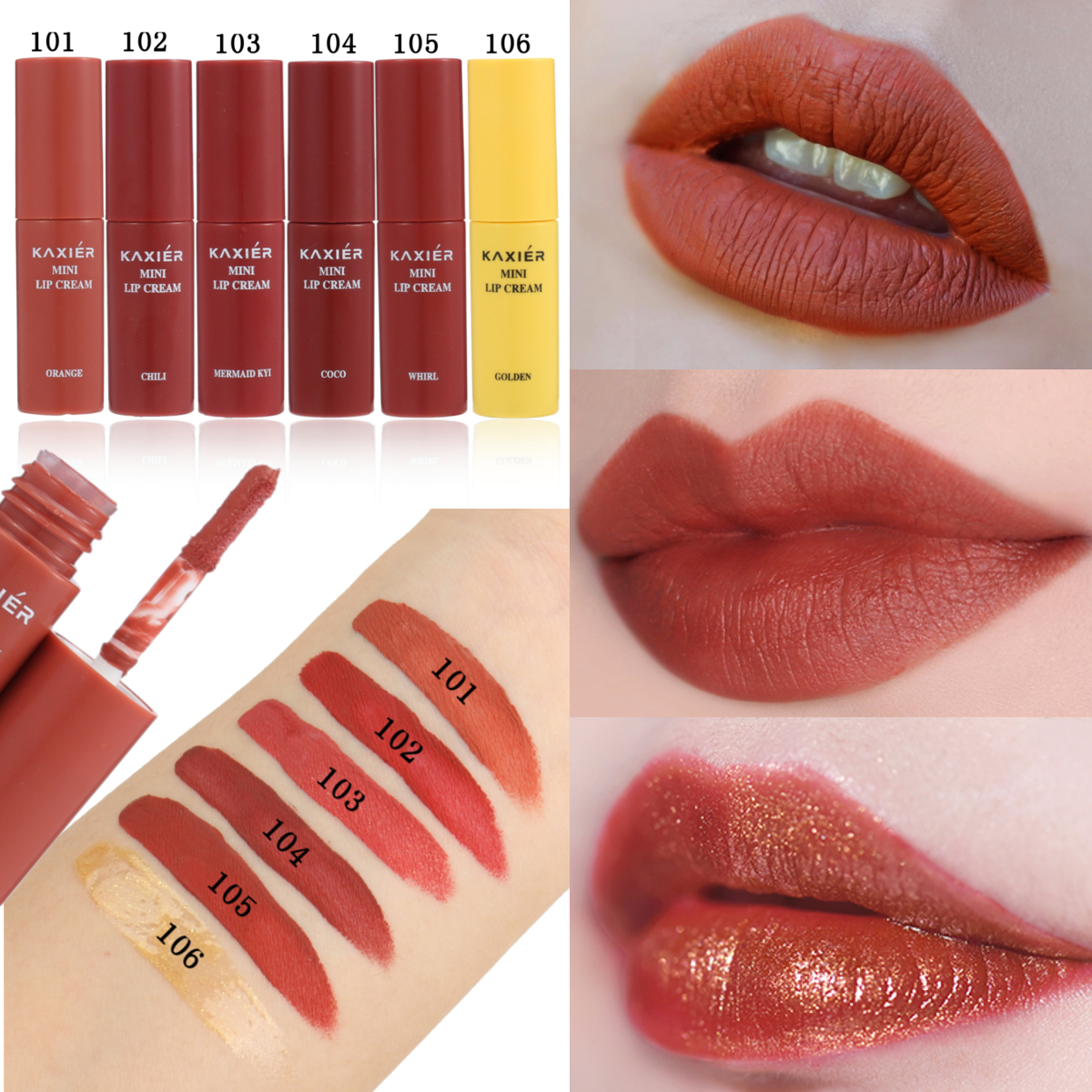 6pcs Liquid Matte Lipstick Pen Lip Makeup Set Lasting Waterproof Smudge Lipgloss Glaze