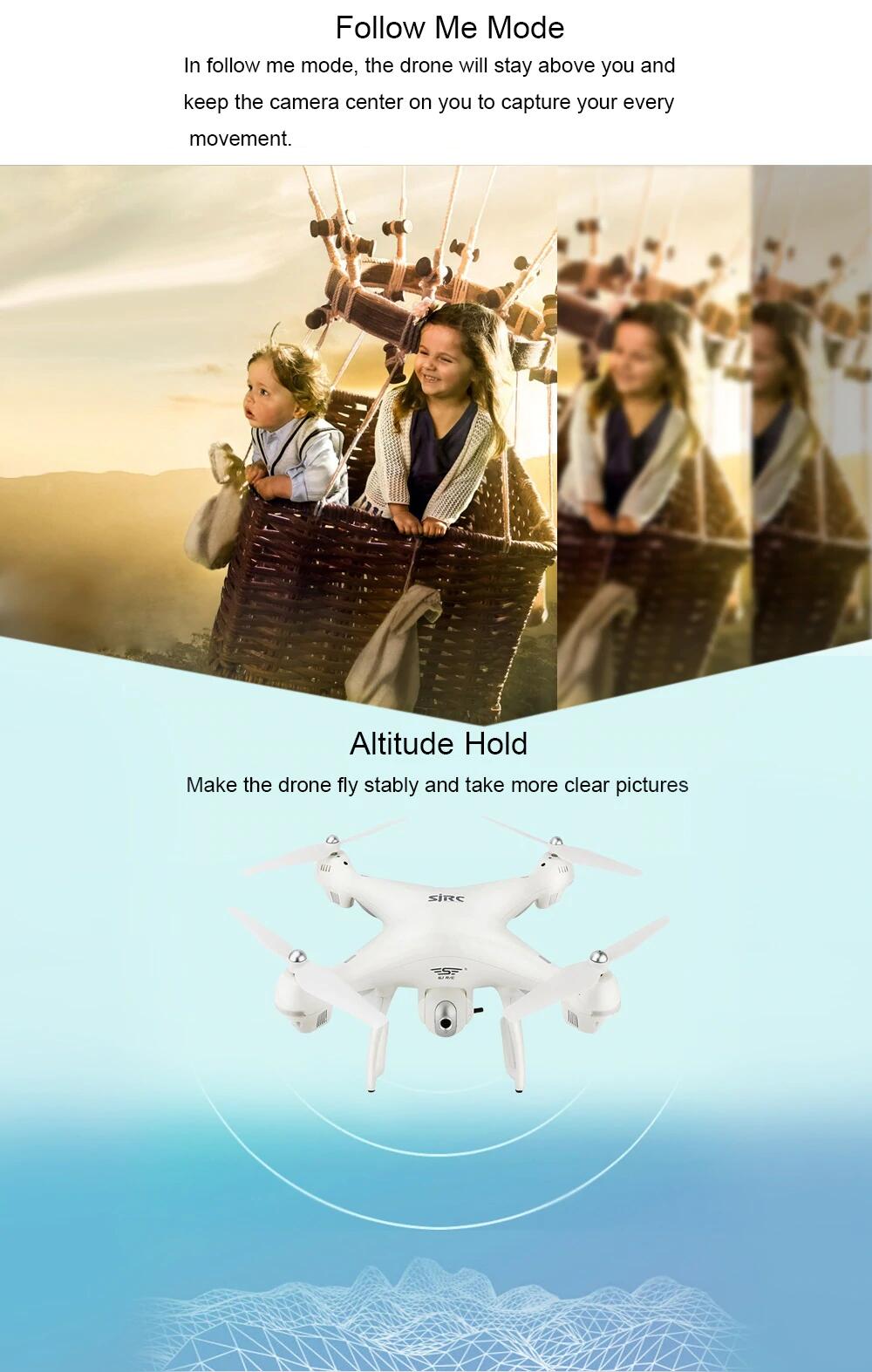 SJRC S70W Double GPS Dynamic Follow WIFI FPV With 1080P Wide Angle Camera RC Drone Quadcopter - Photo: 2