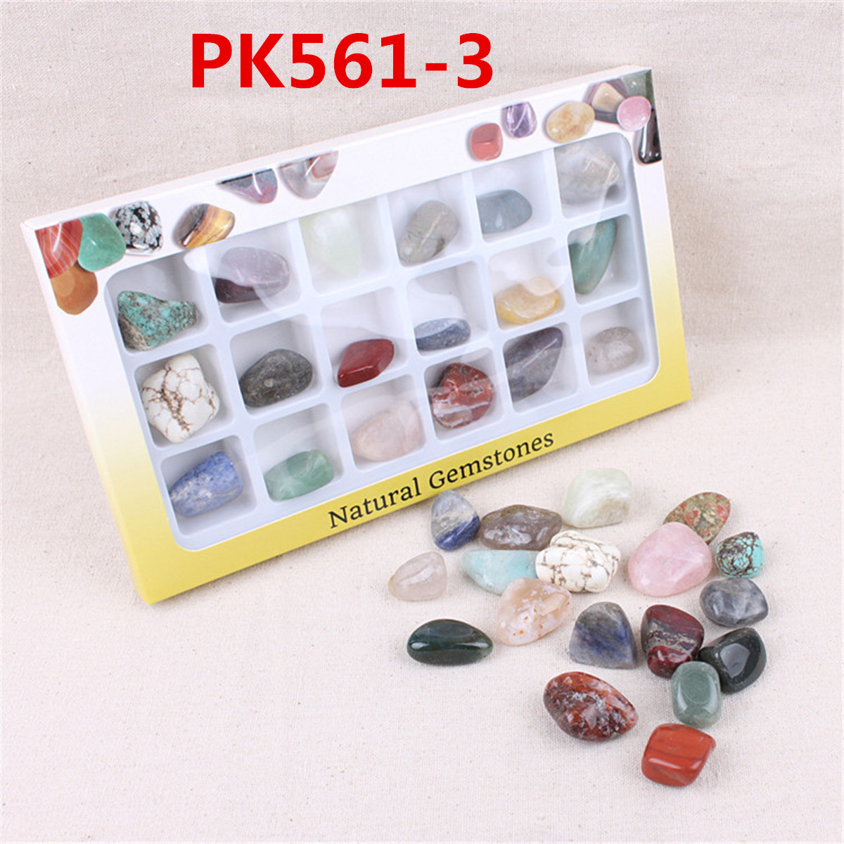 AU Natural Gemstones Stones Variety Collection Crystals Kit Mineral Geological Teaching Materials 11