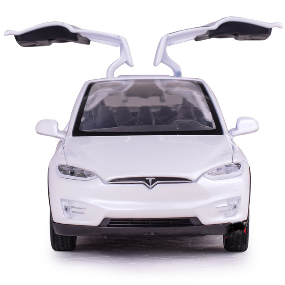 Baosilun1:32 Simulation Tesla MODEL X90 Alloy Car Model Children Sound And Light Toys - Photo: 3