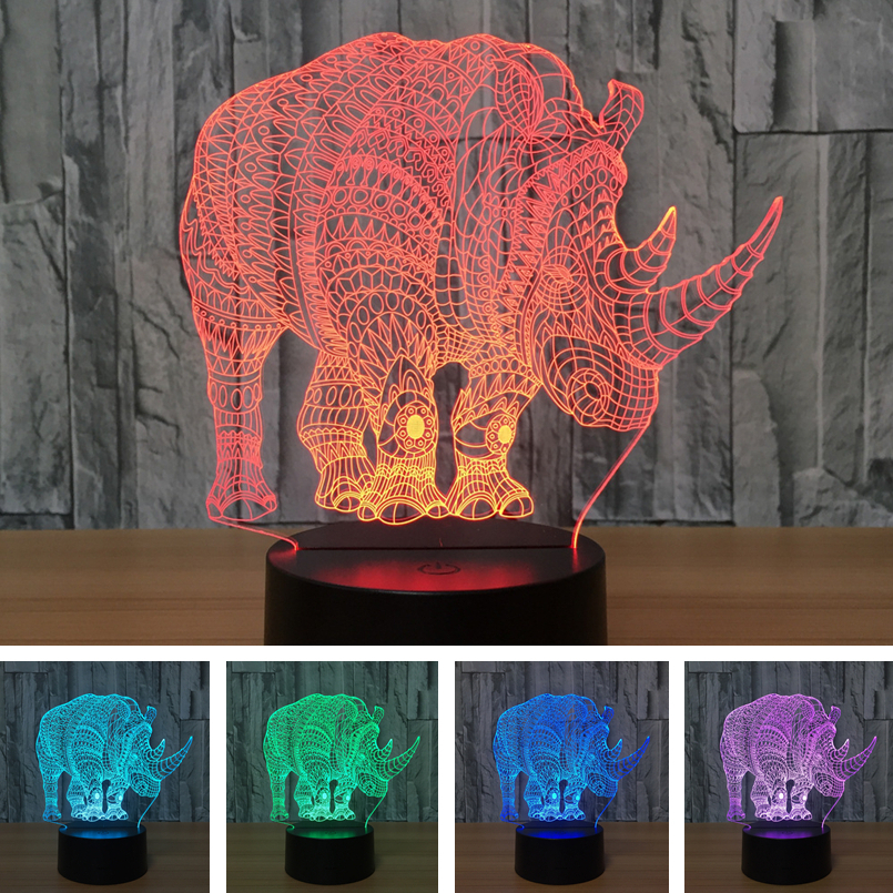 Colorful Festival Halloween LED 3D Illusion Lamp Night Light TF Card Bluetooth Speaker 35