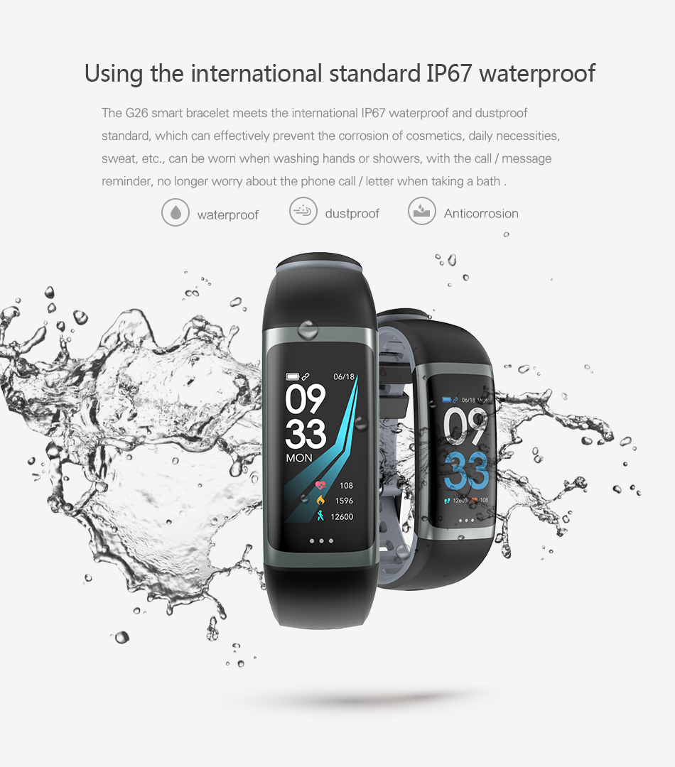 Bakeey G26 0.96 Color Display Blood Oxygen Pressure Heart Rate Sleep Reminder Fitness Smart Watch 34
