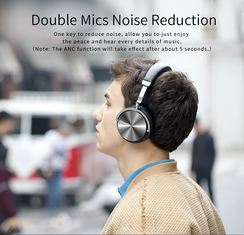 Original Bluedio T4 Active Noise Cancelling ANC Wireless Bluetooth Headphone Headset With Mic