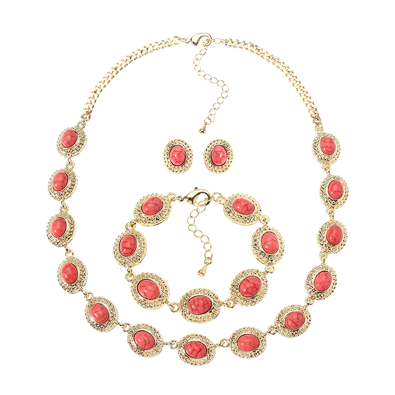 

Ювелирный набор JASSY® Bohemian Женское Бирюзовый Браслет из ожерелья из бисера Серьги