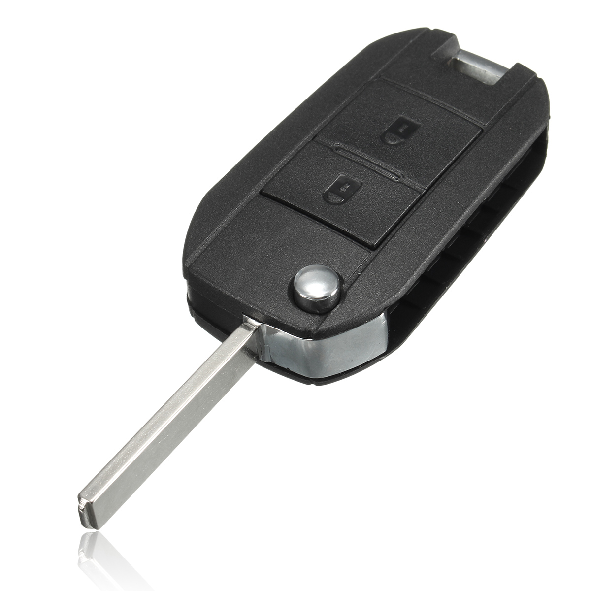 

2 Кнопки Дистанционный Key Flip Fold Keyless Fob Чехол Shell & Uncut Клинок Для Peugeot 307