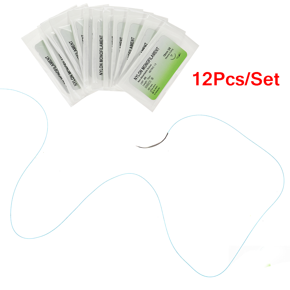 25 In 1 Medical Skin Suture Surgical Training Kit Silicone Pad Needle Scissors 16