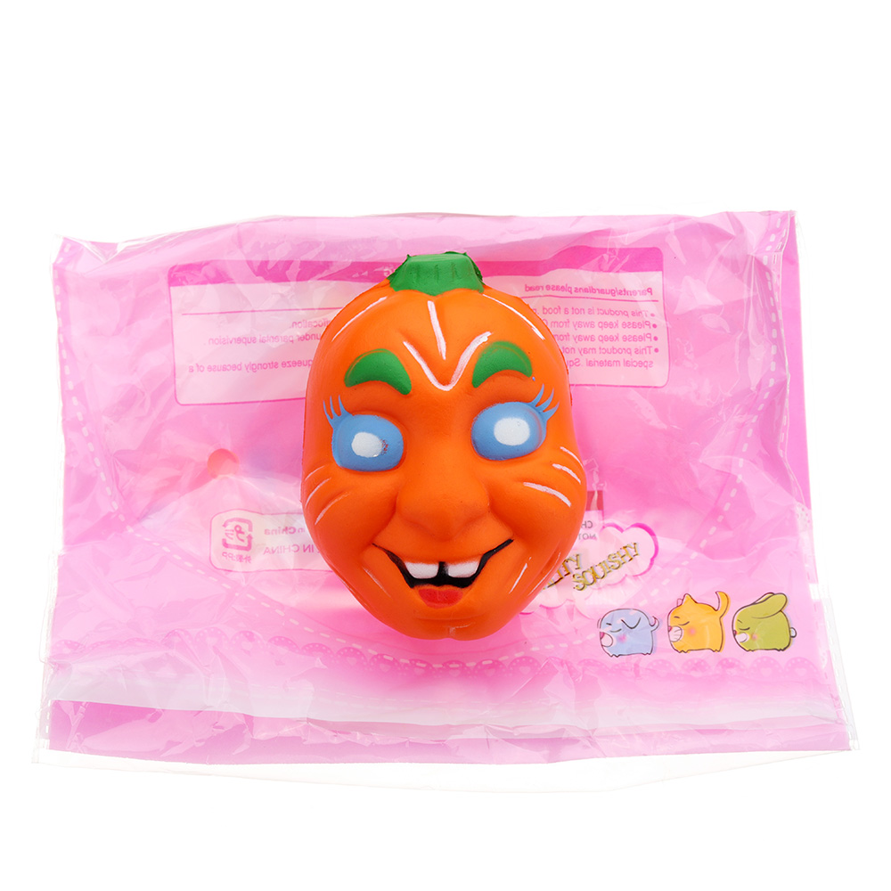 Abóbora de Halloween Squishy 7.5 * 9.5 CM Lento Rising Com Embalagem Coleção Presente Soft Brinquedo