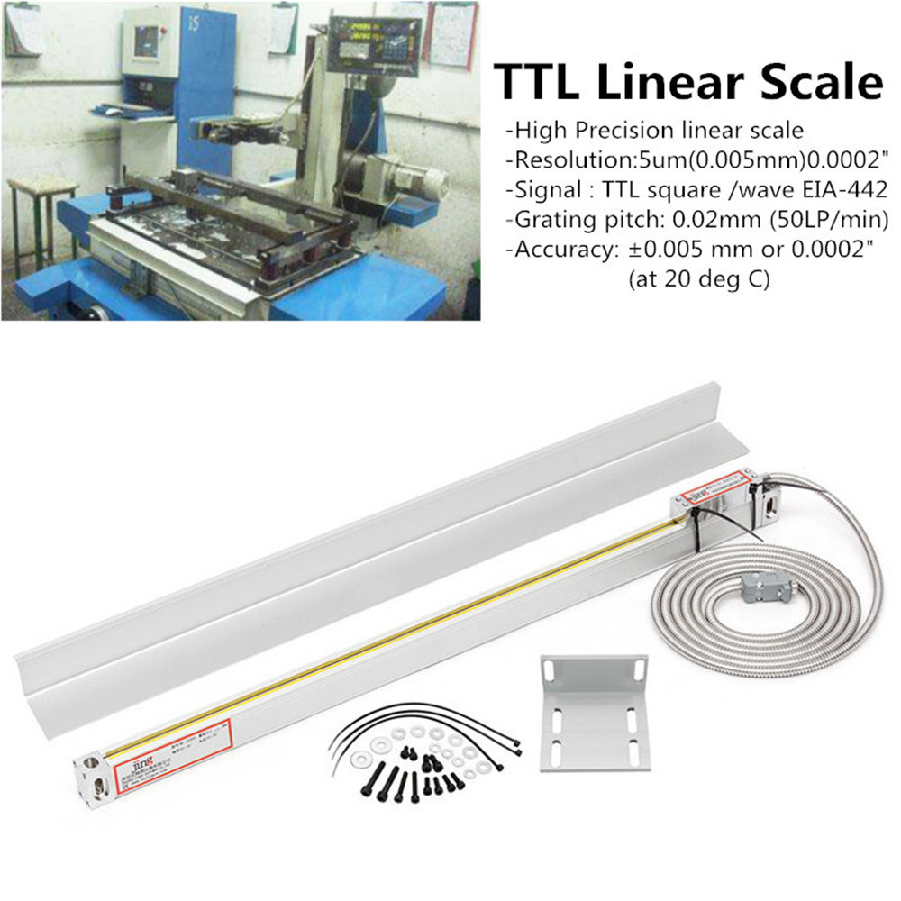 50-1000 mm Electronic Linear Scale Lathe Tool 1000mm 2/3 Axis Grating CNC Milling Digital Readout Display