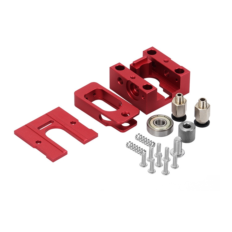 Red DIY Reprap Bulldog All-metal 1.75mm Extruder Compatible J-head MK8 Extruder Remote Proximity For 3D Printer Parts 8