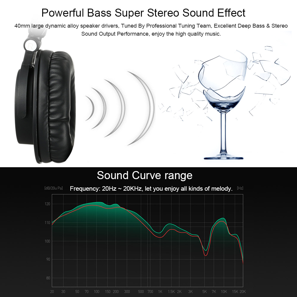 Cool Nice V8-3 Over Ear Foldable Noise Cancelling Heavy Bass Microphone Bluetooth Headphone 64