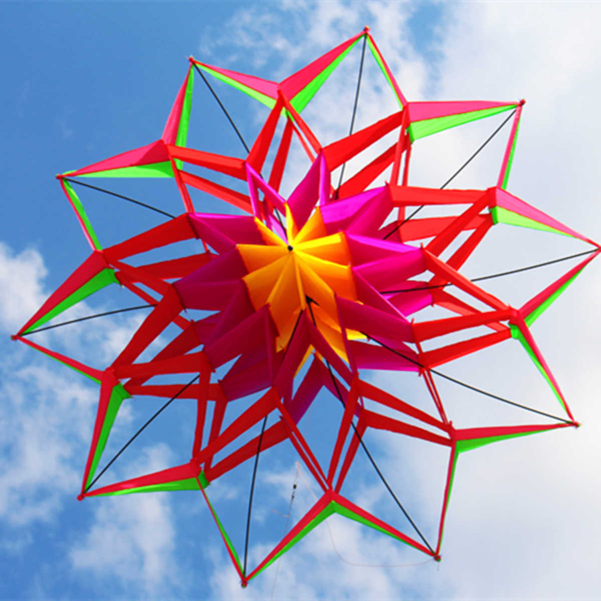 

3D Rainbow Colorful Flower Kite Single Line На открытом воздухе Игрушка Flying For Kids Sport