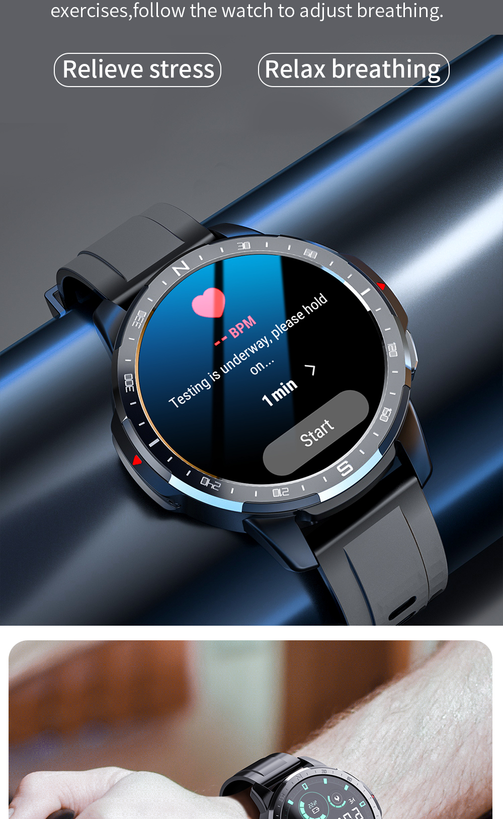 [Dual Mode Dual Chip]LOKMAT APPLLP 7 1.6 inch 400*400px Screen Octa-core 2G+16G Android Smartwatch SIM Card WiFi GPS Positioning 4G LTE Smart Watch Phone
