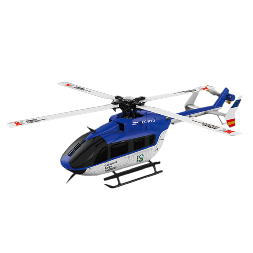 XK K124 2.4G 6CH Brushless EC145 3D6G System RC Helicopter 4PCS 3.7V 700mAh Lipo Battery Version Compatible With FUTAB-A S-FHSS - Photo: 3