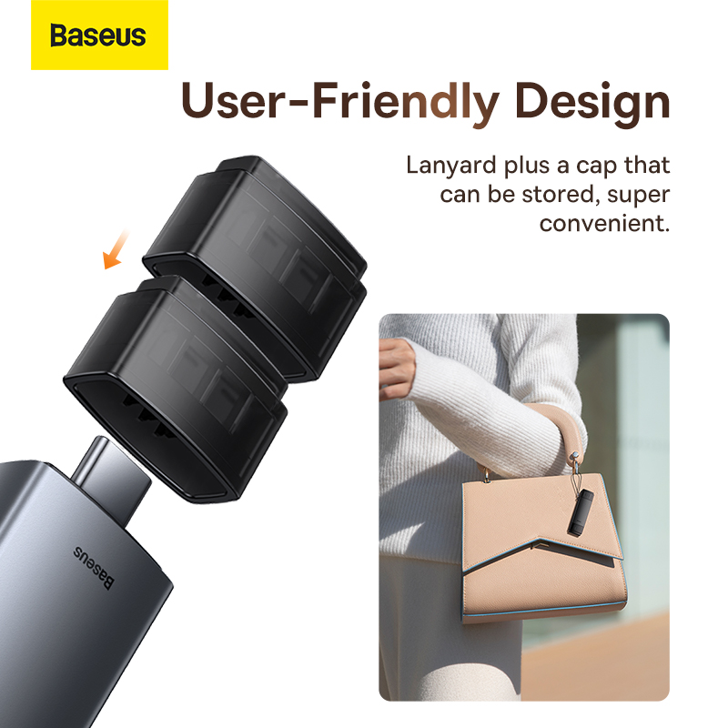 Baseus SD/TF Card Reader 2 in 1 USB3.0/Type-C Smart Memory Card Flash Drive Adapter for Phone Tablet Laptop Accessories