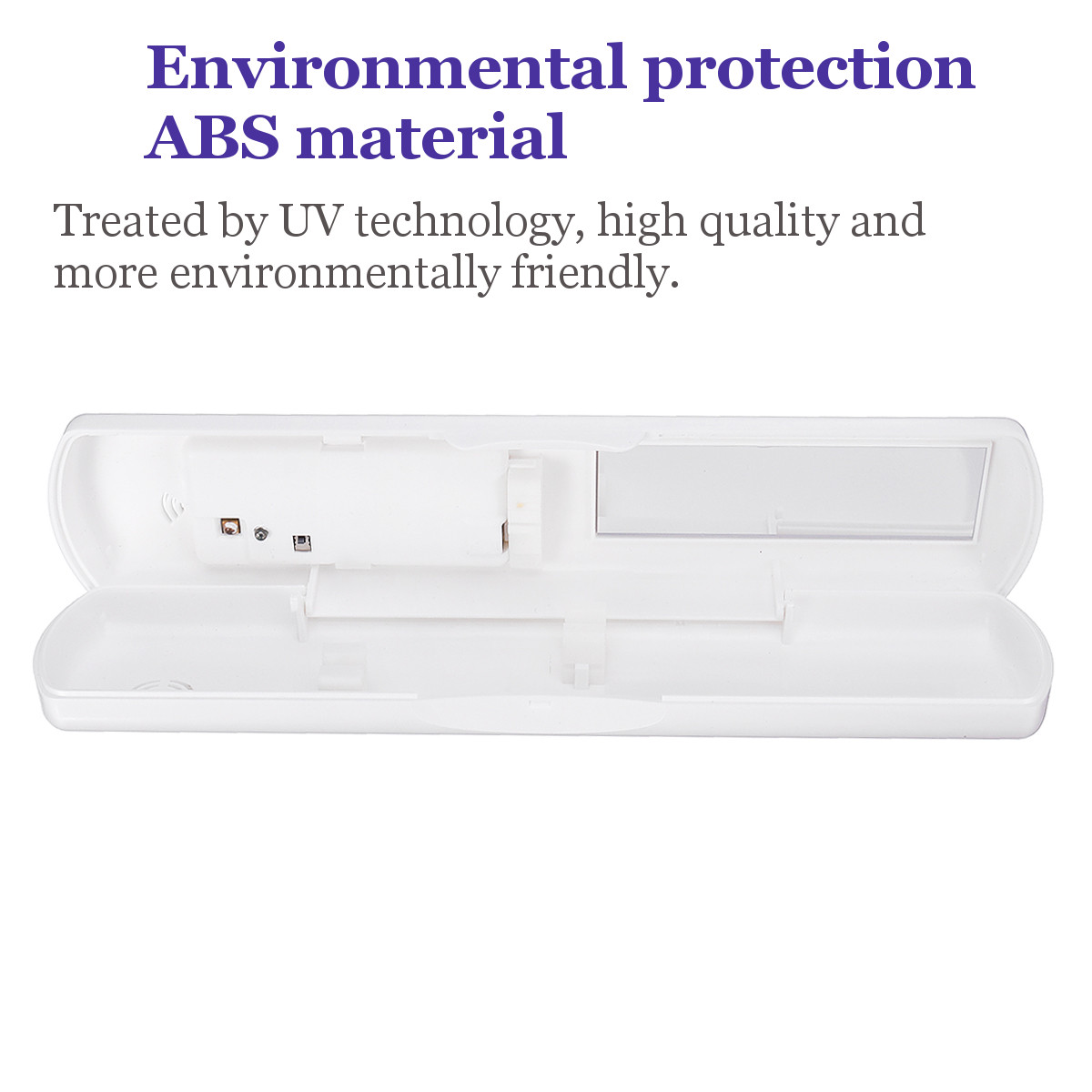 Portable UV Sanitizer Toothbrush Sterilizer Holder Disinfection Box Germ Free Dental Care