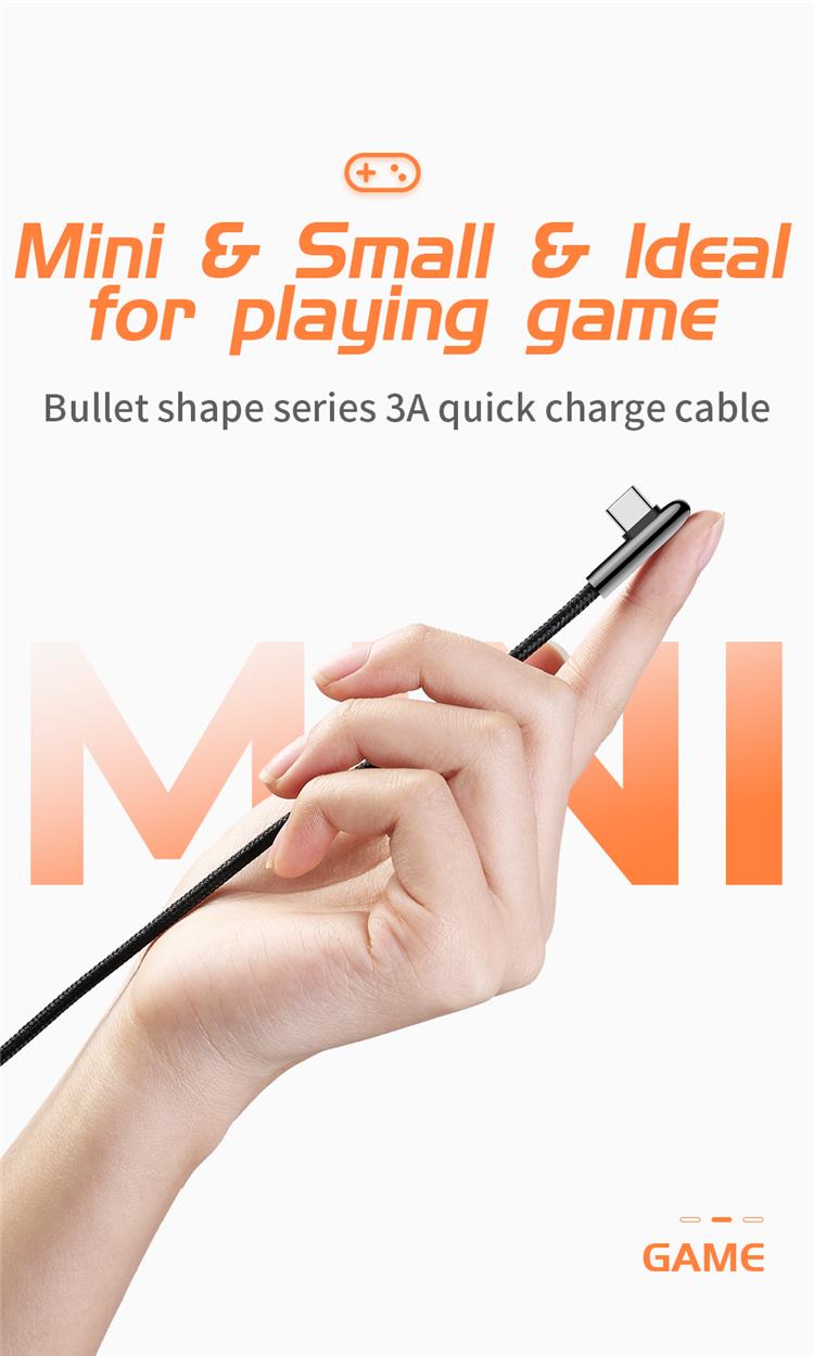 JOYROOM Bulltet Shape Series 3A Game Type-C Fast Charging Data Cable for Samsung Xiaomi Huawei