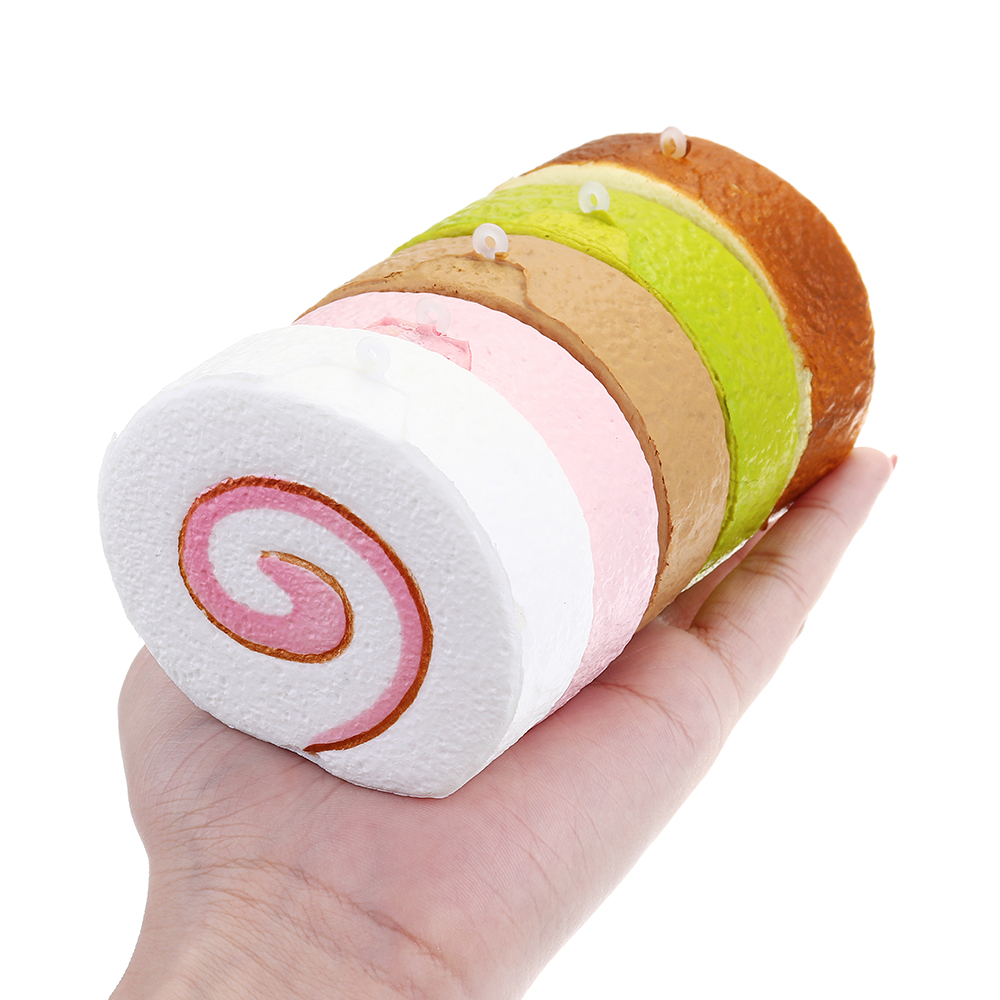 Cake Squishy Swiss Roll 7cm Slow Rising Funny Gift Collection With Packaging