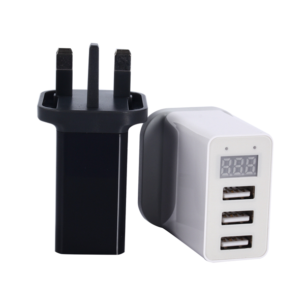 

Bakeey 2.4A LED Дисплей 3 порта UK Plug Fast Travel Wall Charger для iPhone X 8Plus Oneplus5 Xiaomi6
