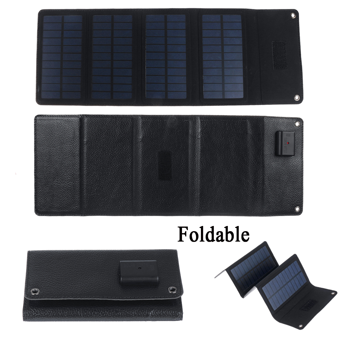 7W 5V Waterproof Foldable Mono-crystalline Silicon Solar Panel With LED Charging indicator & USB Interface 27