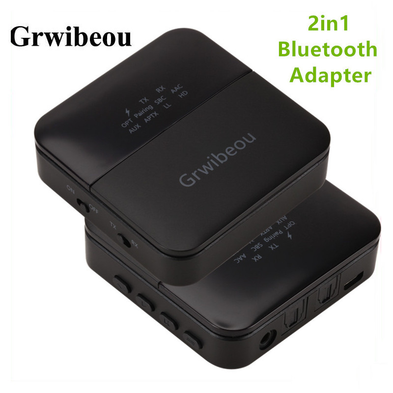 Grwibeou HD LL Bluetooth 5.0 Audio Transmitter Receiver Stereo TV PC Car Wireless Adapter Dongle RCA SPDIF 3.5mm Aux Jack