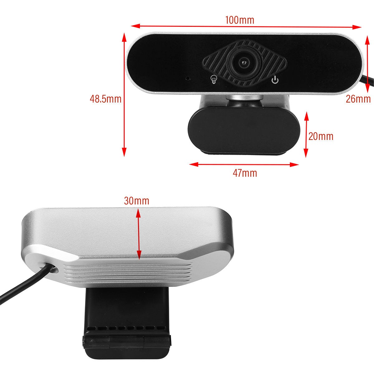 USB 2.0 Webcam Auto Focusing Web Camera Cam & Microphone For PC Laptop Desktop