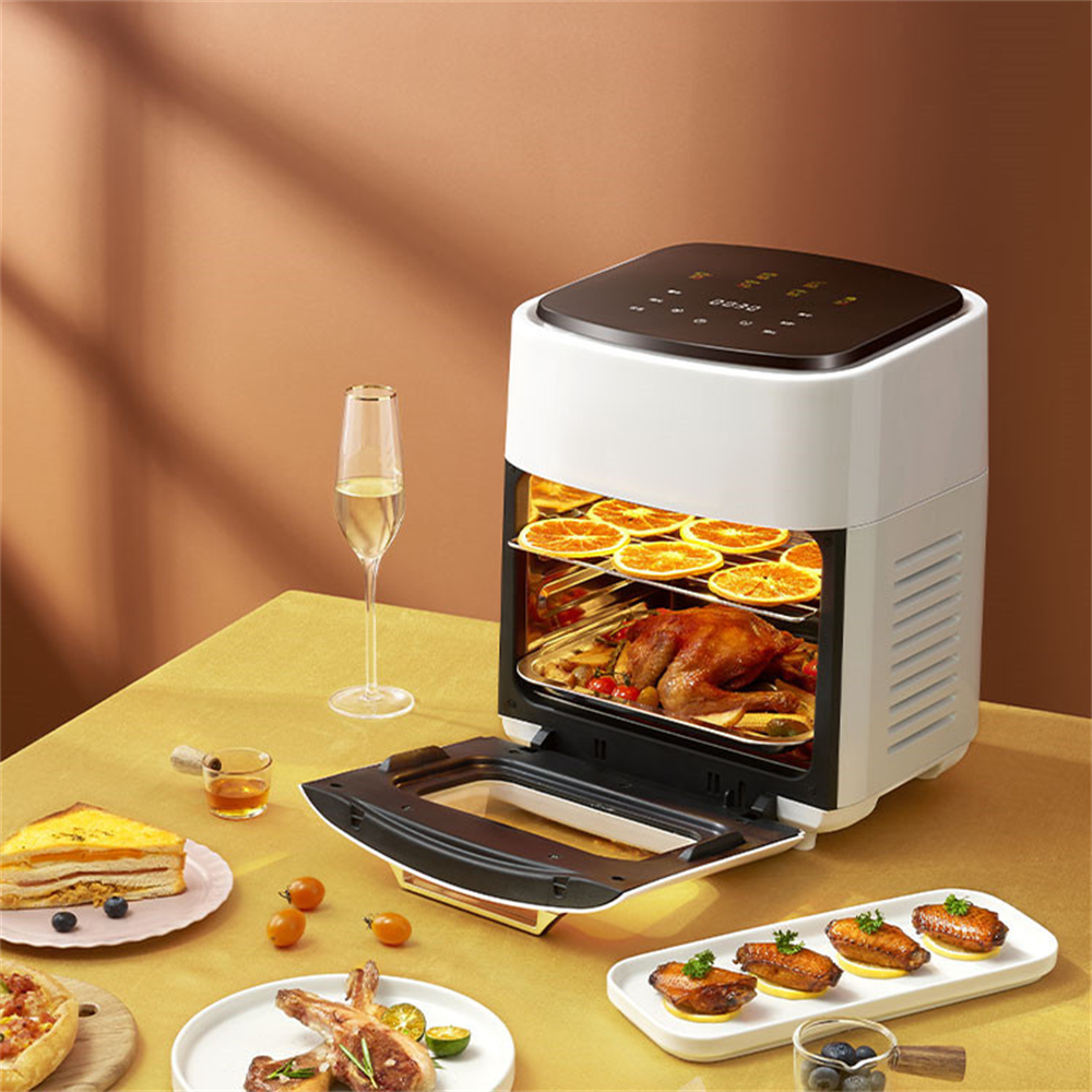 AF5 1400W 220V 15L Air Fryer 360° Surround Heating Digital LCD Display Hot Oven Cooker with Removable Dishwasher Safety Basket