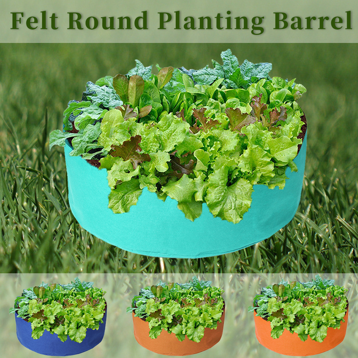 Foldable Round Planting Container Nursery Flower Planter Vegetable Flowers Planting Grow Bag