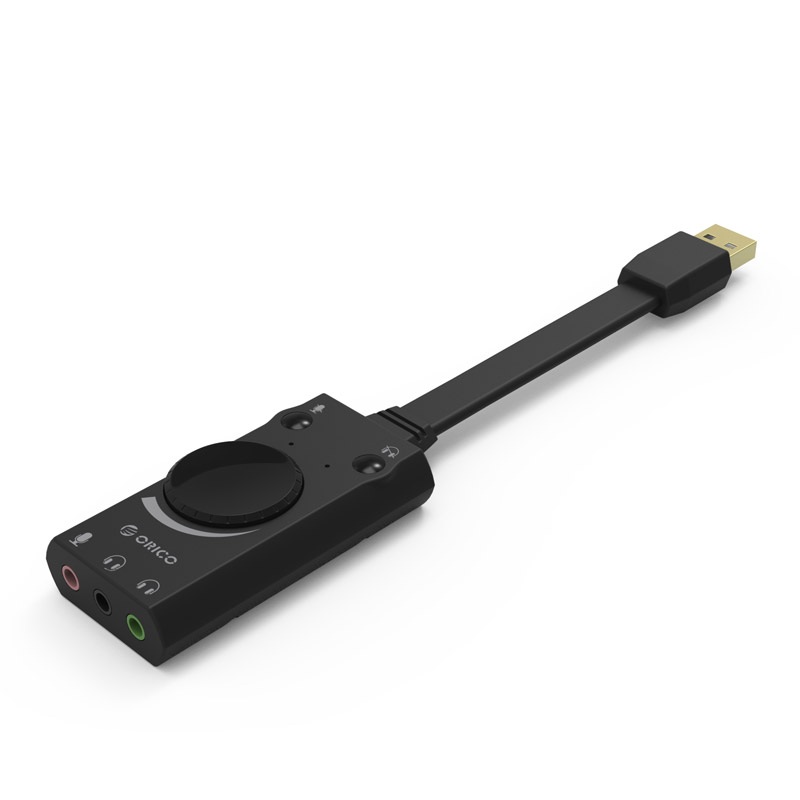 

ORICO SC1 Multifunctional USB Free Drive Sound Card 3D Sound 3 Ports Output External Sound Card
