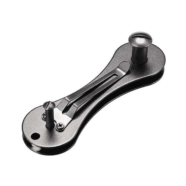 AOTDDOR Aluminum Black Portable Key Clip Holder KeyChain EDC Tool