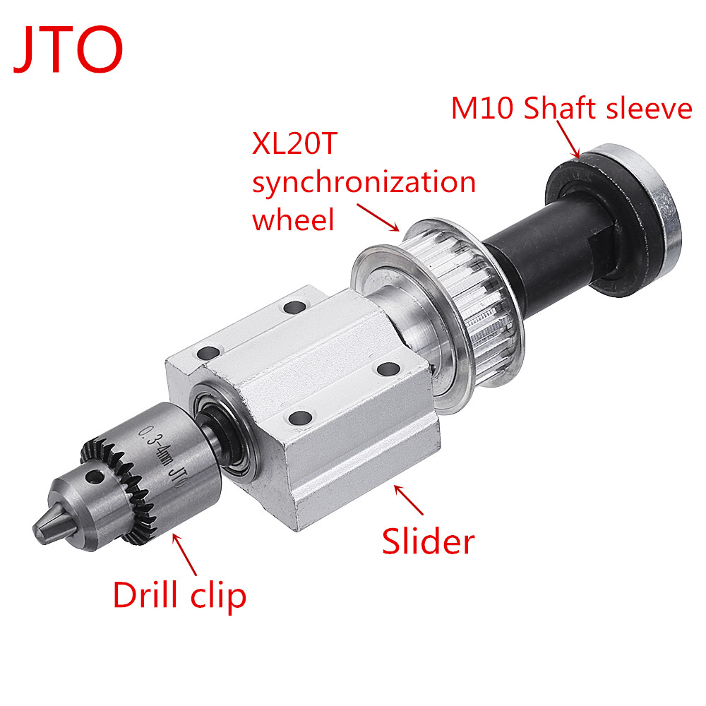 Machifit No Power Spindle Assembly Small Lathe Accessories Trimming Belt JTO/B10/B12/B16 Drill Chuck Set 31