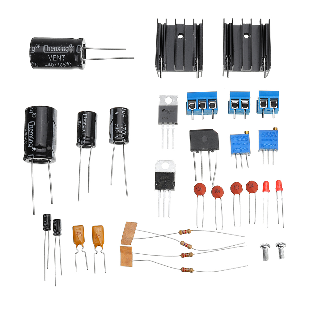 5pcs DIY LM317+LM337 Negative Dual Power Adjustable Kit Power Supply Module Board Electronic Component 13