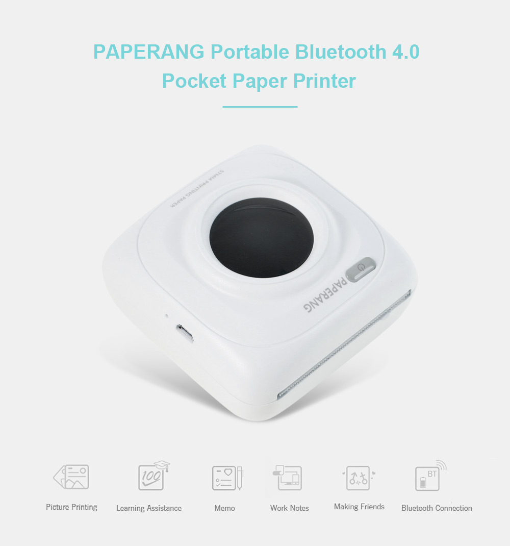 PAPERANG P1 Portable bluetooth 4.0 Printer Photo Printer Phone Wireless Connection Printer 8