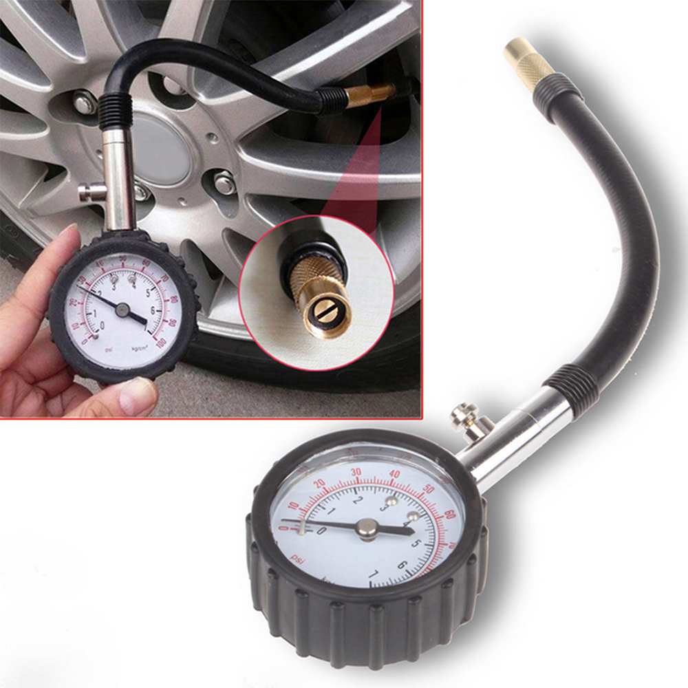 Low Weight Auto Motor Car Bike Tire Air Pressure Gauge Dial Meter Vehicle Tester 