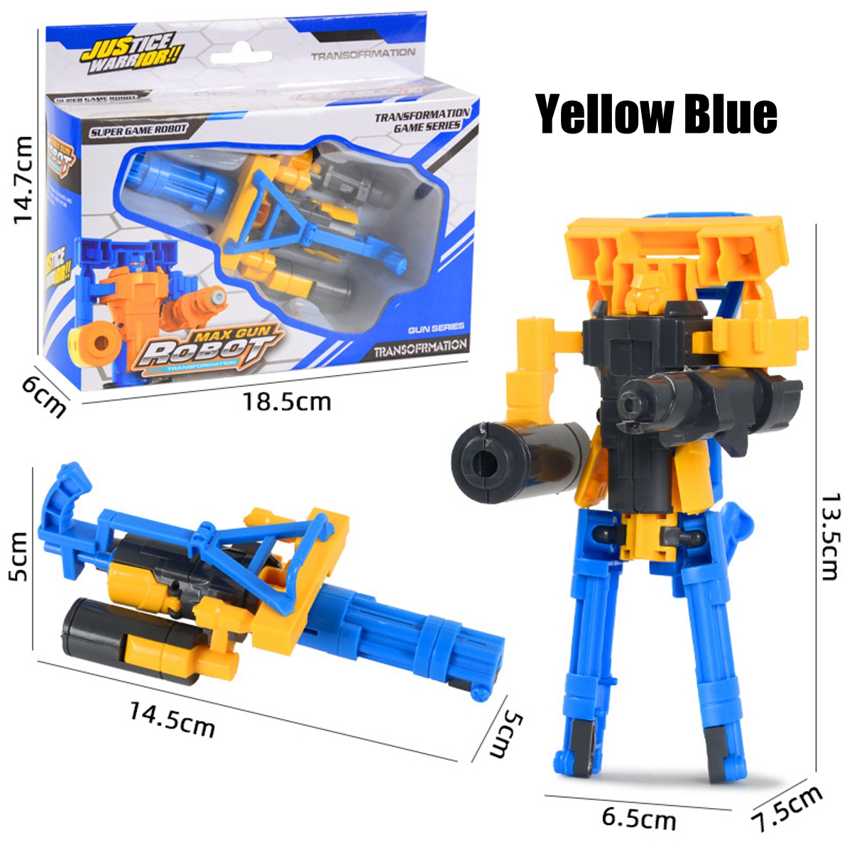 Children's Deformation Pistol Robot Toy Puzzle DIY Assembly Toy Christmas Gift