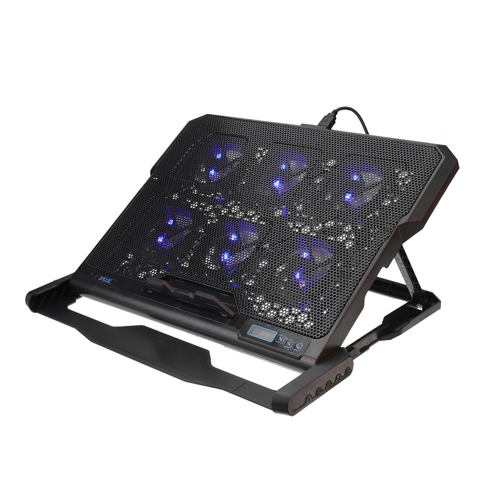 Adjustable Laptop Cooling Pad USB Cooler 6 Cooling Fans With Stand For 12-15.6 inch Laptop Use 18