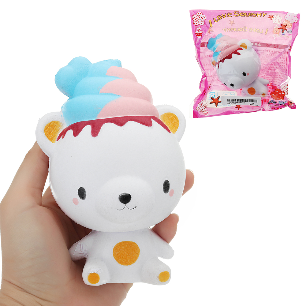 

Мороженое Медведь 13 * 8.7 * 7.8 CM Медленное восхождение с подарком коллекции упаковки Мягкая игрушка