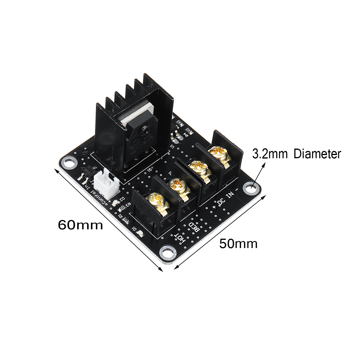 MOSFET High Power Heated Bed Expansion Power Module MOS Tube for 3D Printer Prusa i3 Anet A8/A6 12