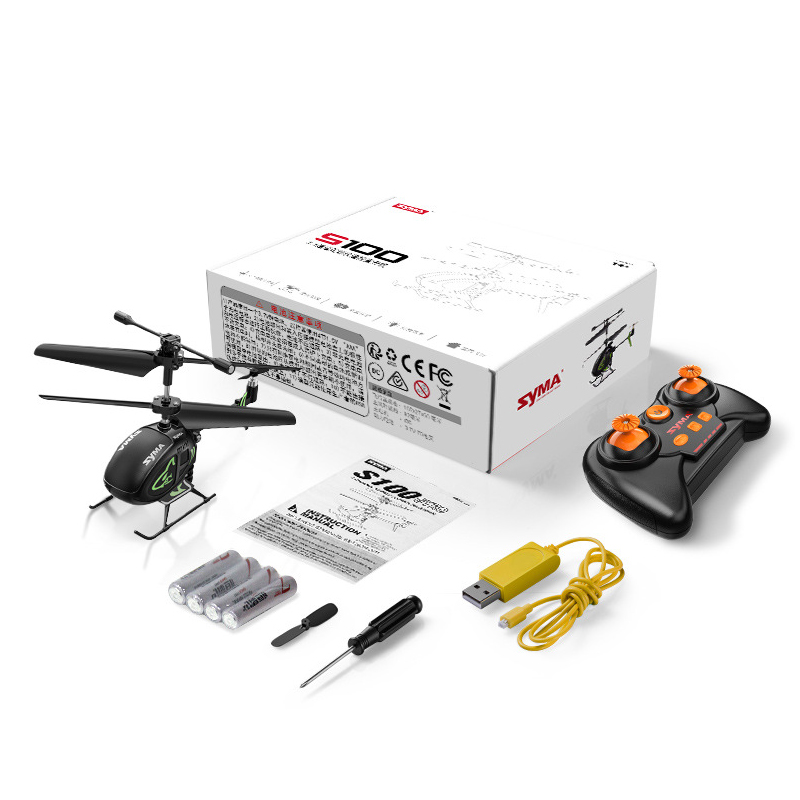 Syma S100 2.4G 3CH Mini Altitude Hold One Key Take Off/Landing RC Helicopter RTF