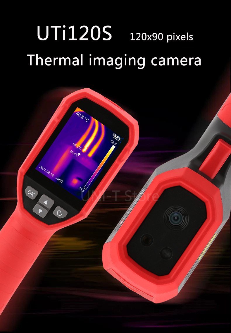 【Code：BG93c4c3 $169.99】UNI-T UTi120S 120x90 Infrared Thermal Imager -20℃~400℃ Handheld Temperature Thermal Camera PCB Circuit Industrial Testing
