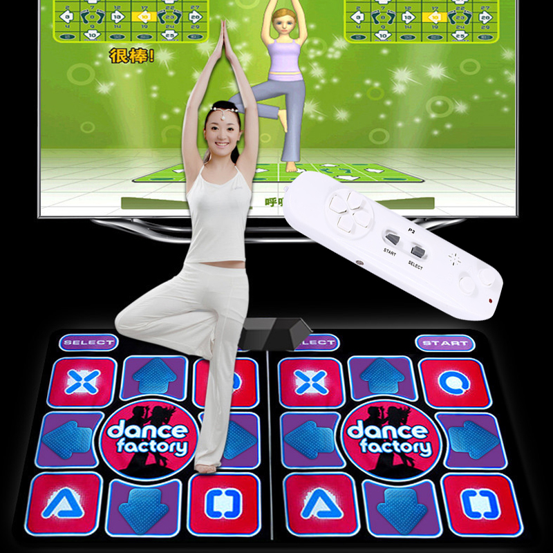 Wired Dancing Mat Pad Computer TV Slimming Blanket with Somatosensory Gamepad a Colored Lights Massage Version
