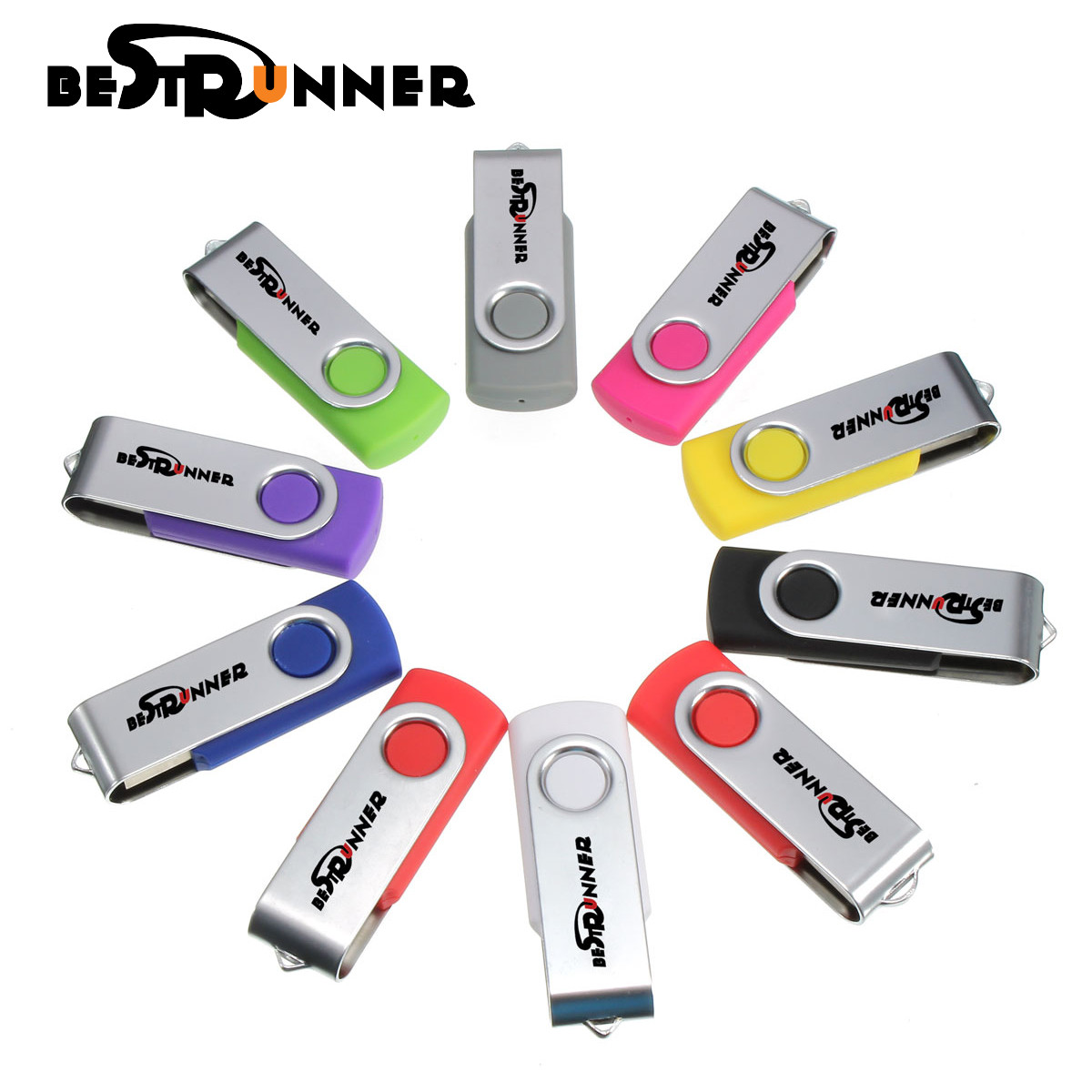 Bestrunner 8GB Foldable USB 2.0 Flash Drive Thumbstick Pen Drive Memory U Disk 24