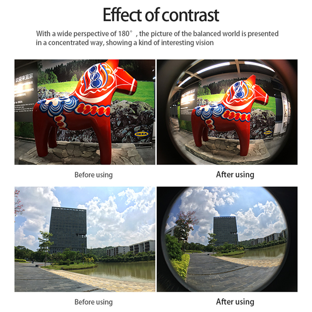 Optical Glass Coating 180 Degree Wide Angle Super Fisheye Lens for DJI OSMO Action Camera - Photo: 4