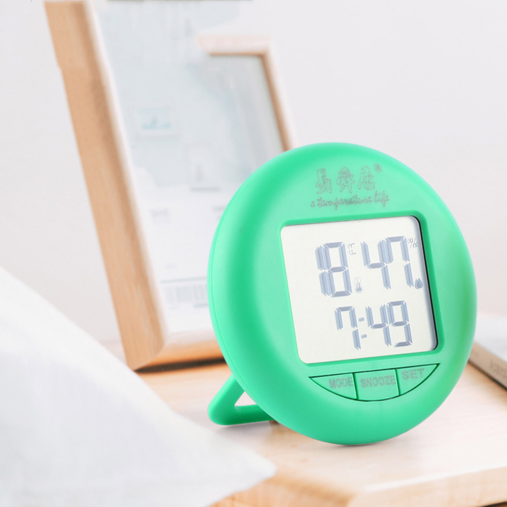 Bakeey YSJ-1819 Electronic Thermometer Hygrometer Digital Display Temperature Humidity Thermometer Hygrometer Round Household Electronic Alarm Clock