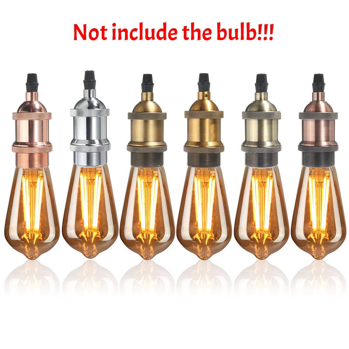 110V-220V E26/E27 Bulb Adapter Copper Light Vintage Holder Retro Lamp Socket for E27 Light Bulb